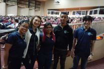 Estudiantes del Club de Mecatrónica FIE en EL Seminario de Inducción a la Vida Estudiantil Universitaria