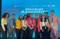 Participación en eventos. Integrantes de la delegación de la UTP interactuando con líderes juveniles de más de 30 países de África, Europa, Asia-Pacífico y las Américas.