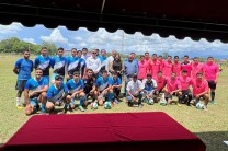 Vicerrector de Vida Universitaria estuvo presente en la inauguración de los cuartos de final de la Liga Interna de Fútbol UTP Veraguas 2023, categoría masculina, donde hizo entrega de donaciones y premios para los estudiantes participantes.