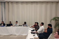 Mesa de trabajo durante la XXXVII Reunión Ordinaria de la Agencia Centro Americana de Acreditación.
