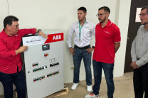 Electrica en cooperacion con ABB, entregan nuevo Banco de Pruebas Eléctricos para uso de estudiantes.