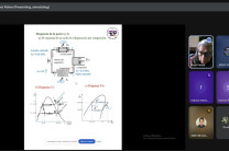 Dra. Herrera presenta la parte práctica de la clase. La Dra. Anet Herrera De Palma explica problemas prácticos de un ciclo de refrigeración por compresión