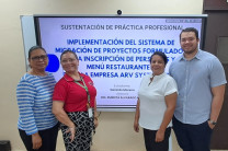 Mgtr. Emérita Alvarado como asesor y los docentes Mgtr. Carmen Miranda y la Mgtr.  Carmen Ortega, como jurados evaluadores.