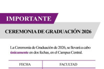 Cupos limitados. Las ceremonias de graduación tienen limitados los cupos