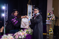 El graduando José M. Sánchez Zerpa, obtuvo el primer puesto de honor y obtuvo el título de licenciado en Ingeniería de Sistemas y Computación.