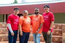 Estudiantes Agustín Sánchez, Muriel Jaramillo, Gilberto Ramos y Christian Kinsey. Estudiantes Agustín Sánchez, Muriel Jaramillo, Gilberto Ramos y Christian Kinsey.