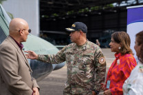 Subcomisionado Reyes explica a las autoridades UTP El Subcomisionado Oriel Reyes brindó detalles de la condición de la nave.