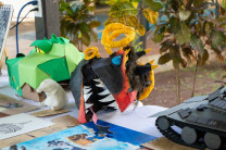 Durante el lanzamiento, los estudiantes realizaron su primera exposición artística.
