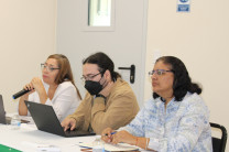 Jurados de Nila Navarro, Dra. Elia Cano, Dr. Tomás Concepción y la Dra. Denis Cedeño (Asesora)