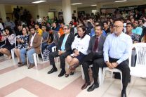 El Rector Héctor. M. Montemayor Á., prestigió con su presencia el acto de Semana de Valores.