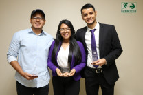 Jaime Atencio, Melany Cortés y José Alberto Castillo