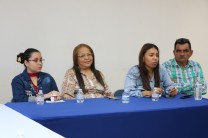 La Mgtr. Lashmi Medina, Mgrt. Cecilia de Beitia, Mgtr. Taina Mojica y el Mgtr. Baltazar Aparicio