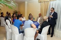 Estudiantes de Intercambio que participan del Almuerzo. 