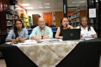 Mgtr. Taina Mojica, Mgtr. Juan Del Cid, Dra. Iveth Moreno y Mgtr. Cecilia González.