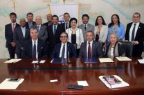 Delegación de Sapienza Universidad, de la UTP y el Embajador de Italia en Panamá.