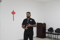 Ing. Ramos, durante la exposición.