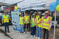 El objetivo de la jornada era estimar la exposición de las personas a la contaminación ambiental producto de los motores de combustión.