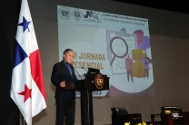 El Mgtr. Alfredo Jiménez, dio las palabras de bienvenida al evento en representación del rector, Dr. Omar Aizpurúa.