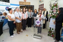 La vicerrectora Dra. Lilia Muñoz le correspondió brindar palabras en representación de la Rectora Laguna Caicedo 