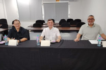 Mgtr. Miguel López, Dr. Francisco Arango y Mgtr. Luis Urieta