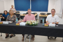 Mgtr. Yaneth Gutiérrez, Dr. Francisco Arango y el Mgtr. Miguel López