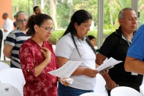 Administrativos de la UTP, participan de la Eucaristía.  