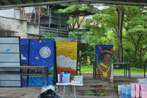 Mural Consciente: Transformando Tapitas en Arte y Conciencia Ambiental con la Junta Comunal de Parque Lefevre. Mural Consciente: Transformando Tapitas en Arte y Conciencia Ambiental con la Junta Comunal de Parque Lefevre