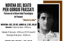 Imagen del afiche de la Novena al Beato, Pier Giorgio Frassati, Patrono de la UTP.