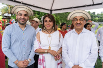 Mgtr. Alaín Cedeño Jr.; Dra. Ángela Laguna Caicedo; Lcdo. Alaín Cedeño padre.