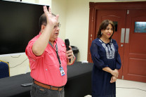 Director Nacional del SIU, Dr. Martín Peralta, en compañía de Dra. Ángela Laguna Caicedo, Rectora encardada de la UTP.