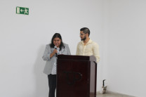 Palabras por la Licda. Itzel Ortega de la coordinación de equiparación de oportunidades del centro.