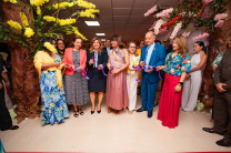 Corte de cinta de inauguración. La muestra fue organizada en colaboración con la Embajada de España en Panamá y contó con la presencia de las autoridades.