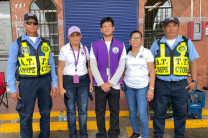 Se contó con la participación de estudiantes pertenecientes a la agrupación DOBRO, quienes se sumaron a esta noble causa en beneficio de la Basílica Menor Jesús Nazareno de Atalaya.