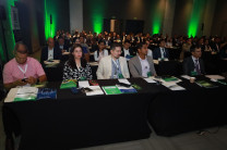 Se observa aspectos de la inauguración de la Conferencia Regional de Energías Renovables, Triángulo Sur Panamá, Costa Rica, Nicaragua, celebrada entre el 14 y 15 de mayo en el Hotel Las América.