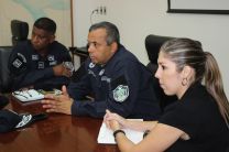Miembros de la Policía Nacional, en la reunión para reforzar seguridad en la UTP
