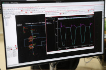 Estaciones de trabajo con el software profesional Cadence-Virtuoso.