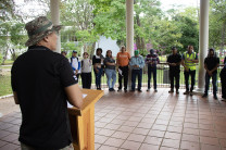 El Decano de la FIM, Dr. Orlando Aguilar, dio las palabras de bienvenida del evento.