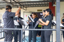 Agrupación Musical UTP Veraguas entonó las gloriosas notas del Himno Nacional y del Himno de la UTP.