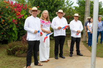 (De izq. a derecha) Mgtr. Abdiel Saavedra, subdirector de vida universitaria; Mgtr. Itzel Saavedra de Juárez, subdirectora académica; Mgtr. Adriano Martínez, director del C. R. Veraguas; Dr. Carlos Barría, subdirector administrativo.