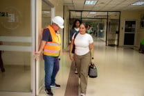 El simulacro se efectuó en el Edificio N°1 del Campus VLS.