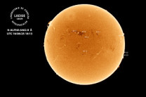 Imagen del Sol captada desde el Laboratorio de Ciencias Geoespaciales en Morelia