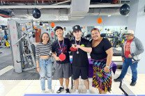 Tercer lugar Diego García, de la  FII y  el cuarto lugar Sebastián Wong de la FIE.