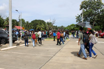 Los estudiantes fuero hacia el sitio asignado como seguro