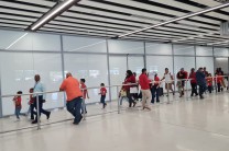 El recorrido finalizo en la terminal 2 del Aeropuerto. 