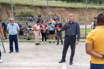 Mgtr. Maximiliano Tejada durante su mensaje.