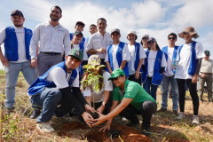 Estudiantes de la UTP Chiriquí participan en jornada de reforestación en Puerto Barú