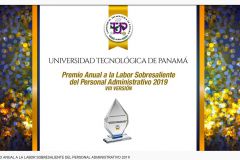 Premio Anual a la Labor Sobresaliente del Personal Administrativo de la UTP. 