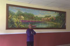 El lienzo mural fue realizado por el Maestro David Vega en la UTP Tocumen.