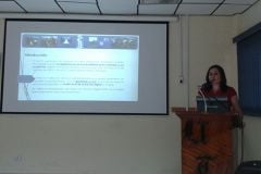 Magíster Luiyiana Pérez, en la presentación de Avances del Proyecto.