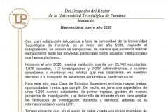 Alocución enviada por el Rector de la UTP a toda la comunidad universitaria.